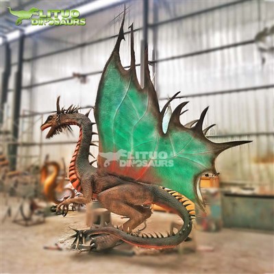 어두운 놀이기구 prop animatronic dragon 모델